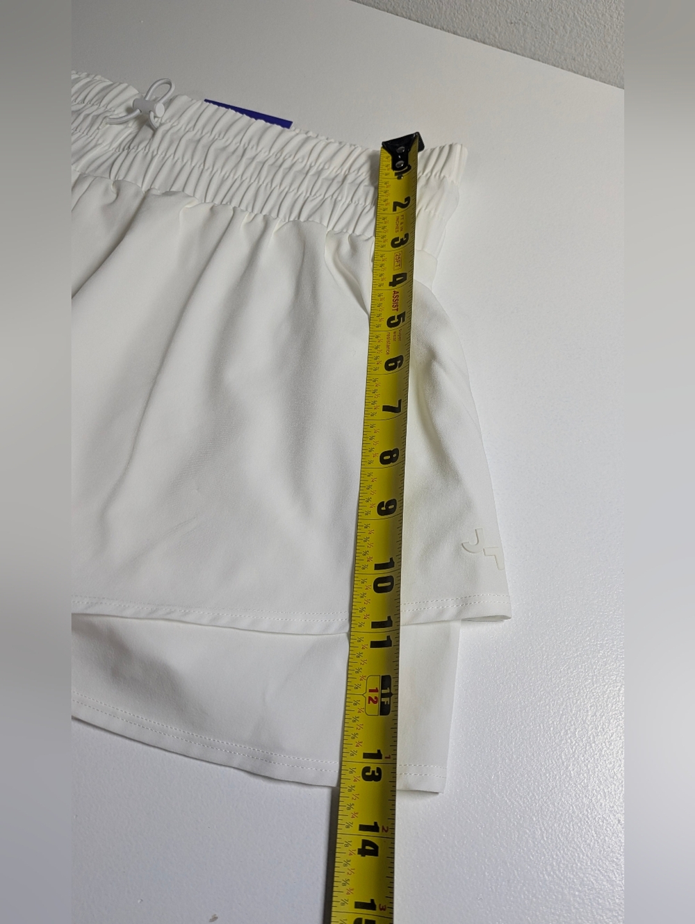 Joy Lab Women's High Rise Double Layer Run Shorts White Large Running Gym NEW - Picture 14 of 15